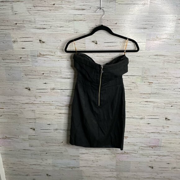 Lipsy  London black strapless mini dress size 6 - Picture 8 of 9